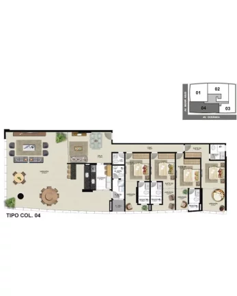 Imagem Apartamento Alto Padrão, 04 Suites, 04 Vagas de Garagem, Area de Lazer Completa, Praia do Morro, Guarapari - ES