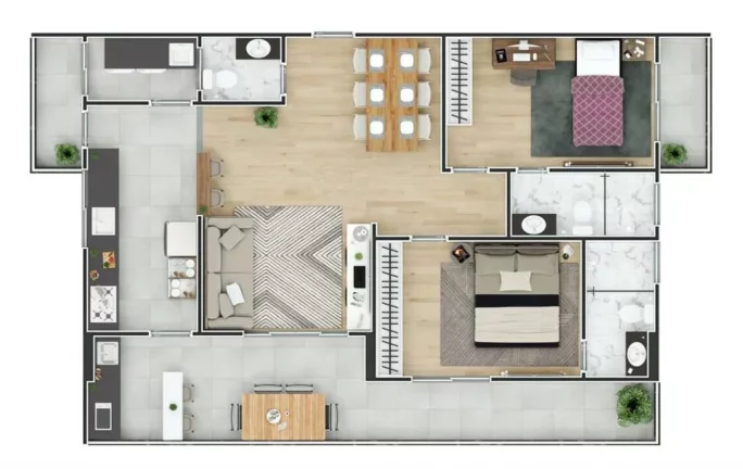 Imagem APARTAMENTO COM 94.95 m² - FORTE - PRAIA GRANDE SP