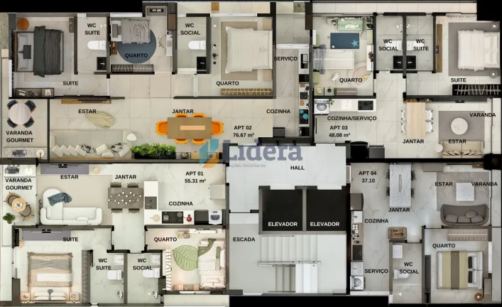 Imagem Apto - 1 Quarto - 37,10 m² - Intermares, Cabedelo/PB