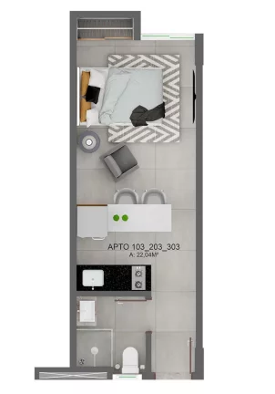 Imagem Studio com 1 dormitório à venda, 22 m² por R$ 251.249,60 - Intermares - Cabedelo/PB