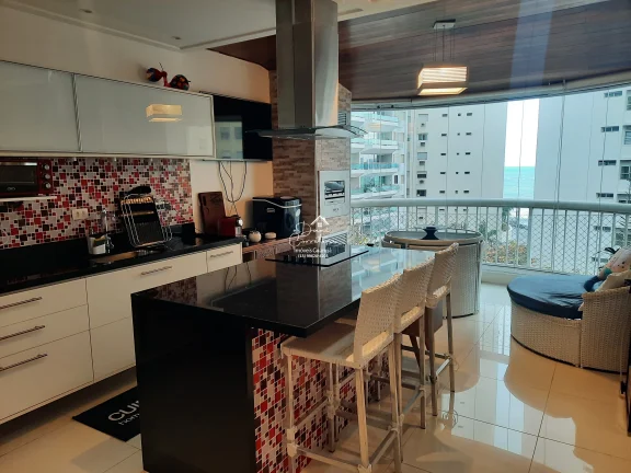 Excelente oportunidade: Apartamento atualizado com vista no Guarujá-SP, bairro Pitangueiras, 1 quarto, 2 salas, 1 banheiro, 2 vagas de garagem, 65m².