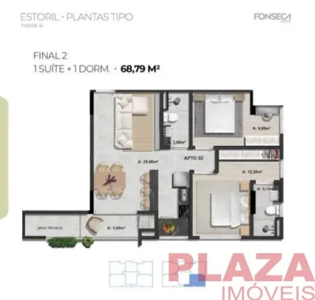 Imagem Apartamento à venda no Residencial Estoril da Fonseca Neto Empreendimentos no Tabuleiro, Camboriú