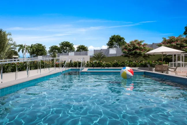 Foto do imóvel: ado Diferencial Apartamento Garden 40,75 m² + Quintal Privativo de 8,80 m² 2 Quartos Sala de Estar/Jantar Cozinha Banheiro Área de Serviço Vaga de Garagem Privativa Piso Laminado Quintal Privativo Exclusivo Lazer Completo para Toda a Família