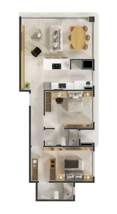 Imagem Apartamento à venda em Torres, Praia Grande, com 2 quartos, 85,31m²