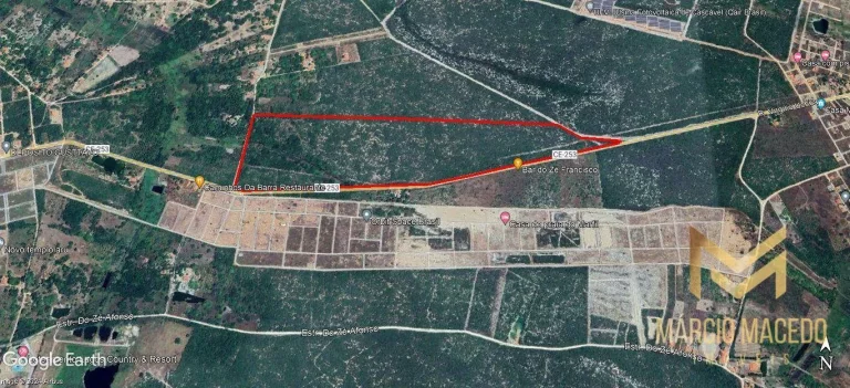 Terreno à venda, 379896 m² por R$ 6.078.336,00 - Jacarecoara - Cascavel/CE