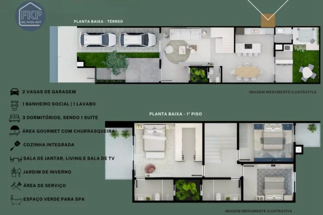 Imagem Casa Duplex 3 dormitórios!
