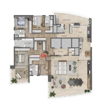 Imagem Apartamento 4 suites e 4 vagas