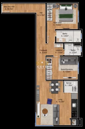 Imagem Apartamento com 2 Dormitorio(s) localizado(a) no bairro Floresta em Gramado / RIO GRANDE DO SUL Ref.:1440
