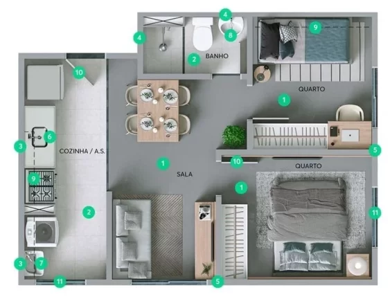 Imagem Apartamento à venda em São Paulo-SP, Jardim Cidade Pirituba! 2 quartos, 1 banheiro, 35,00 m² de área no Condomínio Poente do Buriti.