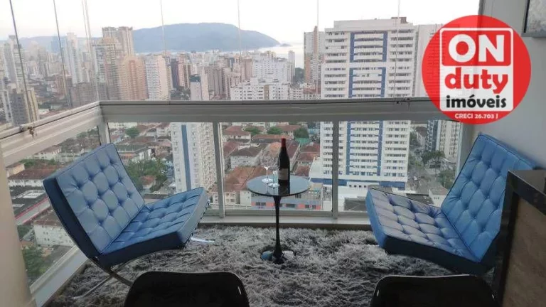 Imagem Cobertura com 2 dormitórios para alugar, 97 m² por R$ 1.591.340,00/mês - Boqueirão - Santos/SP