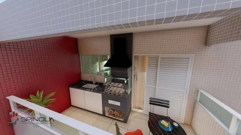 Imagem Apartamento com 2 dormitórios à venda, 61 m² por R$ 255.000,00 - Vila Caiçara - Praia Grande/SP