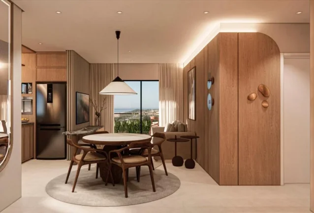 Imagem Apartamento na planta de 2 dormitórios, sendo 1 suíte e demais cômodos e 1 vaga de garagem, localizado no bairro Gravatá em Navegantes - Adriano Carpes imóveis vende