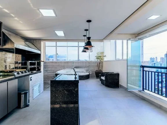 Imagem Cobertura Duplex de Luxo no Tatuapé: 4 Quartos, 4 Suítes, 5 Banheiros, 4 Vagas, 400m² - São Paulo-SP.