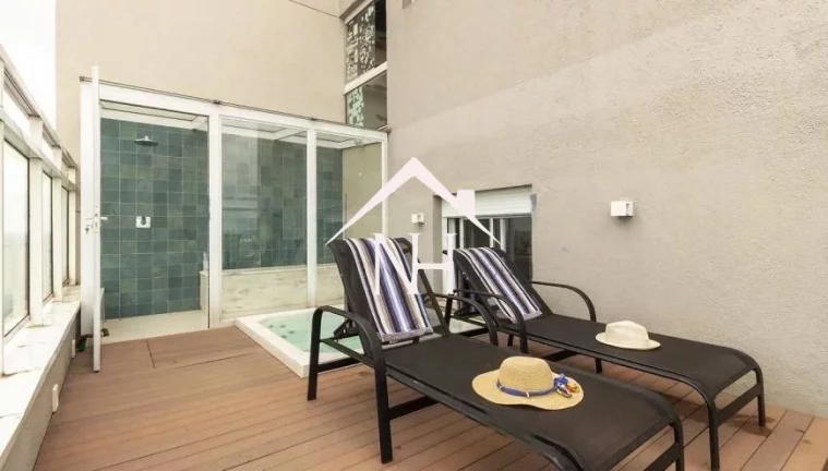 Imagem Linda Cobertura de 404m c/ 5 suítes, terraço gourmet, 5 vagas, home office, jacuzzi, pé direito duplo e uma vista exuberante de SP