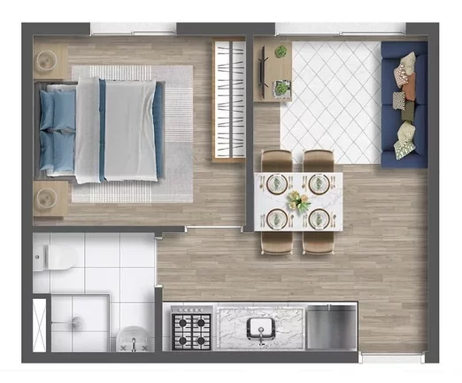 Imagem Apartamento à venda em Campos Elíseos, São Paulo-SP 2 quartos, 1 banheiro, 72,00 m² - Condomínio Mapp Rio Branco