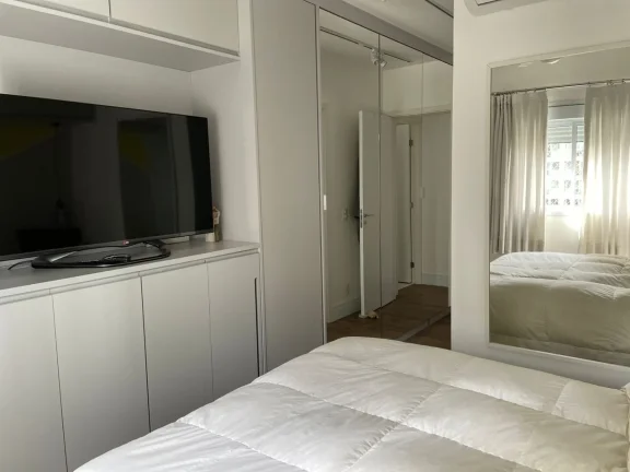 Imagem Apartamento 106 M², 3Q, 1 Suite, 2 banh, lavabo, toda marcenaria, churrasqueira gourmet fechada com ar split, semimobiliado, depósito, área de lazer.