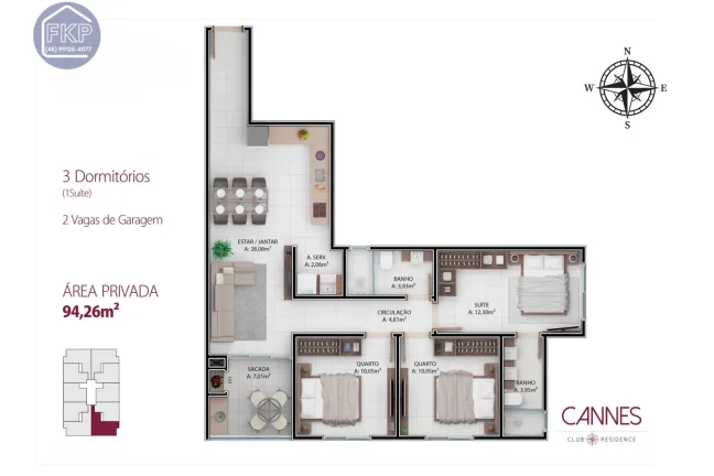 Imagem Apartamento 3 dormitórios!