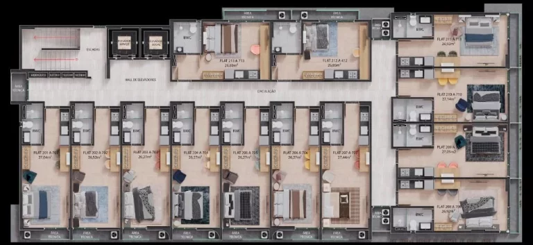 Imagem Flat com 1 dormitório à venda, 26 m² por R$ 406.802,35 - Tambaú - João Pessoa/PB