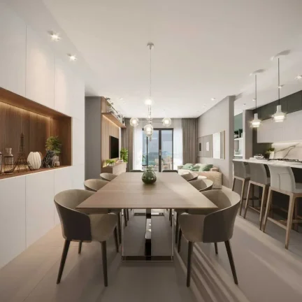 Imagem Apartamento na planta com 2 dormitórios sendo 1 suíte e 1 vaga de garagem - Barreiros em São José/SC