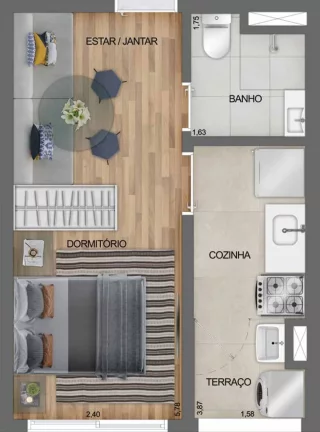 Imagem STUDIO RESIDENCIAL em São Paulo - SP, Vila Prudente