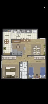 Imagem Apartamento para Venda em Piracicaba, Parque São Matheus, 2 dormitórios, 1 banheiro, 1 vaga