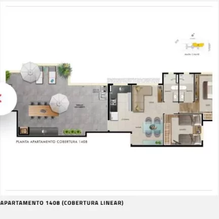 Imagem apartamento 2 quartos 1 suíte 2 vagas