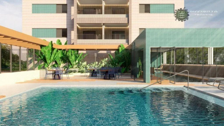 Imagem Apartamento com 3 dormitórios à venda, 109 m² por R$ 1.163.030,75 - Canto do Forte - Praia Grande/SP