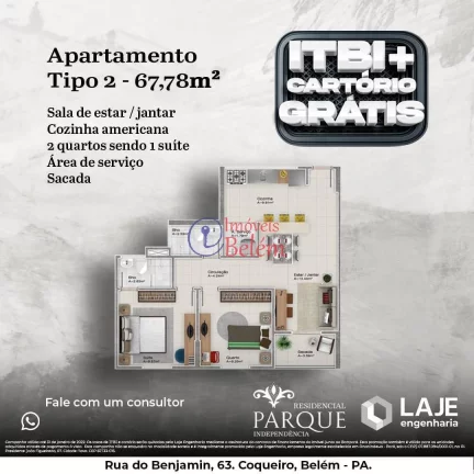 Imagem Apartamento na planta de 2 suítes, no Parque Independência