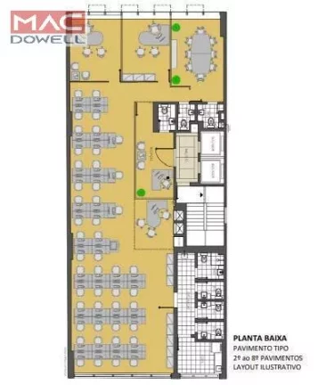 Imagem Sala comercial com 118 m² / 1º Andar - LOCAÇÃO - Botafogo/RJ
