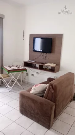 Imagem Apartamento em Praia Grande, Guilhermina, com 1 quarto e sacada, 49m².