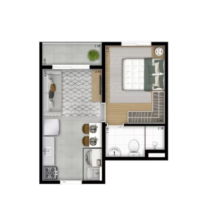 Imagem Apartamento para Venda em São Paulo, Mooca, 1 dormitório, 1 banheiro