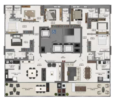Imagem Apartamento à venda no bairro Meia Praia - Itapema/SC