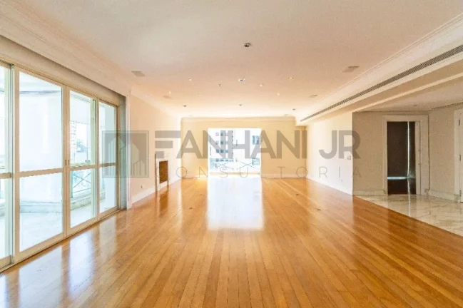 Imagem Deslumbrante apartamento de 4 quartos e 4 suítes no Jardim Paulistano, São Paulo - SP: 465m², 4 salas, 6 banheiros e 5 vagas de garagem.