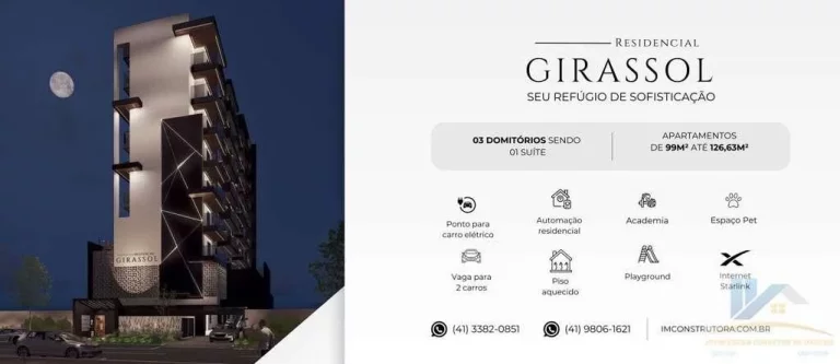 Imagem Apartamento para Venda em São José dos Pinhais, Centro, 3 dormitórios, 1 suíte, 2 banheiros, 2 vagas