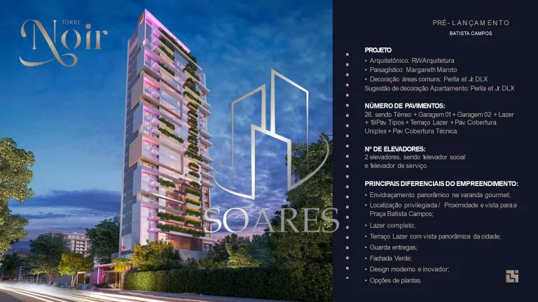 Imagem Torre Noir -São 138m², 3 suítes e 2 vagas de pura beleza