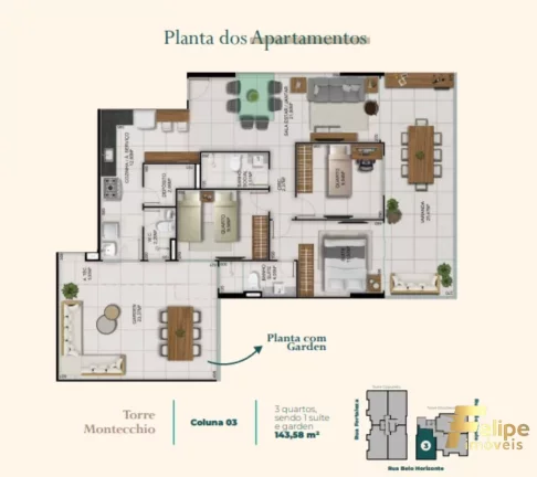 Imagem Jardins de Verona - o lugar dos seus sonhos! Com 3 quartos sendo 1 suíte - Itapoã / Vila Velha - ES