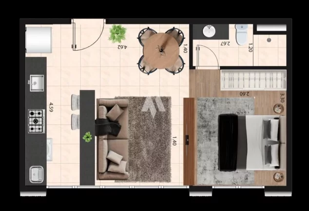 Imagem Obras aceleradas - Apartamento de 2 dormitórios sendo 1 suíte em Santos