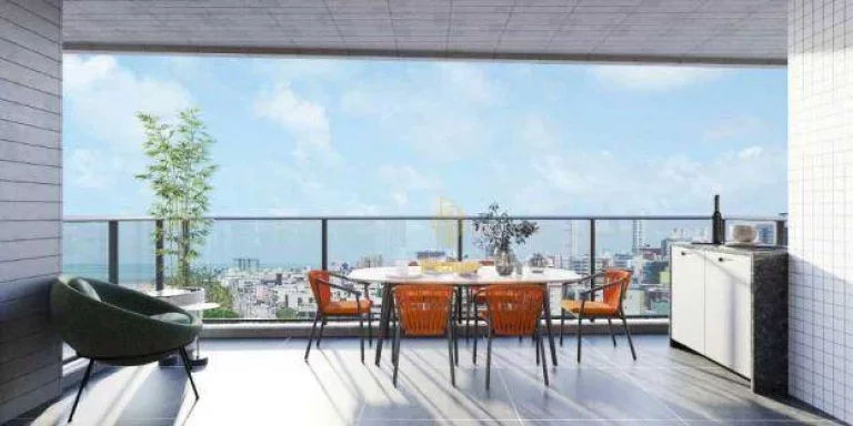 Imagem Apartamentos com varanda / sacada gourmet a 200m da praia do Bessa - AP0188