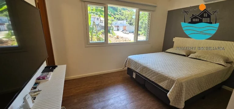 Imagem Casa a venda, aluguel anual em Juquehy, 3 suítes, piscina, churrasqueira, 2 vagas, 8 pessoas, 147m² de área construída | Juquehy Imobiliária
