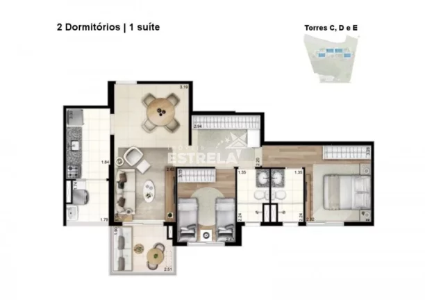 Imagem Apartamentos 02 Dorms com lazer completo e vaga - Morumbi/SP