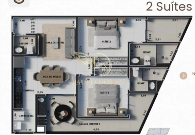 Imagem APARTAMENTO NA PRAIA GRANDE A 500 METROS DO MAR