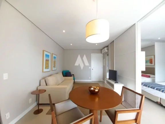 Imagem Apartamento/flat mobiliado com 1 dormitório vista mar aluguel - Pompéia/Santos-SP