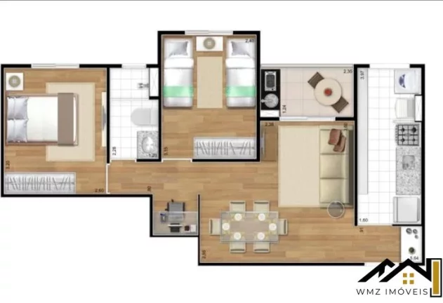 Imagem Apto Mobiliado 2 Dorms Próx. Estação Oratório – WMZ Imóveis