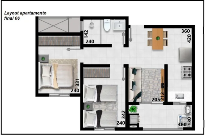 Imagem Imóvel Pronto para Morar em Santa Cruz, Cascavel - Apartamento Novo à Venda!