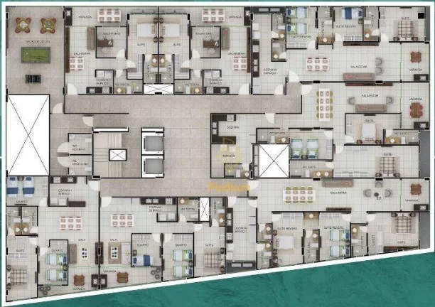 Imagem Apartamentos com varanda / sacada gourmet e pé na areia no Bessa - AP1421