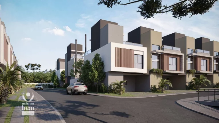 Imagem Casa com 216 m², 3 suítes, lindo quintal gourmet à venda por R$ 1.697.587,55 - Bacacheri - Curitiba/PR