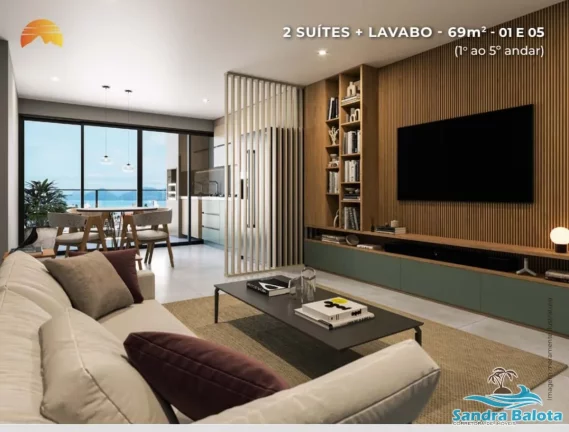 Imagem Apartamentos com dormitórios de frente para o mar (Itaguá)