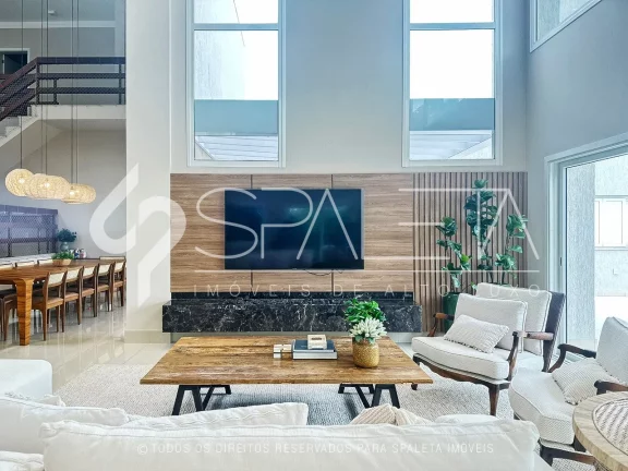 Imagem Casa de campo moderna, acabamento de alto nível, 5 suítes e vista para o lago à venda no Residencial Fazenda Alvorada em Porto Feliz