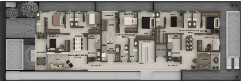 Imagem Apartamento à venda, 72 m² por R$ 659.000,00 - Bancários - João Pessoa/PB
