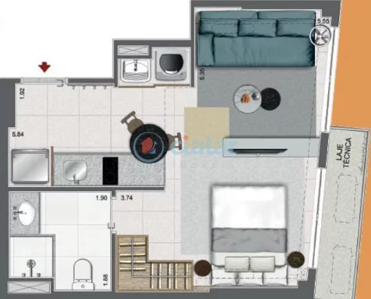 Imagem Studio à venda 1 Quarto 33.38M Centro Rio de Janeiro - RJ | Residencial Skylux